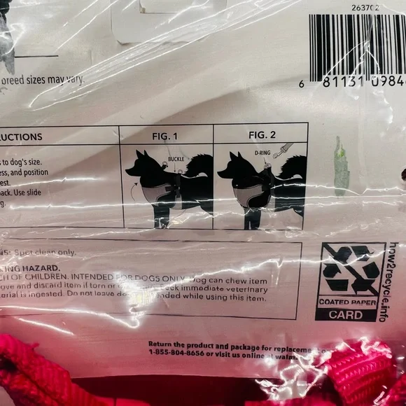 NWT Vibrant Life Harness Pink Polka Dot with pearls and a heart Size Medium - Picture 6 of 9